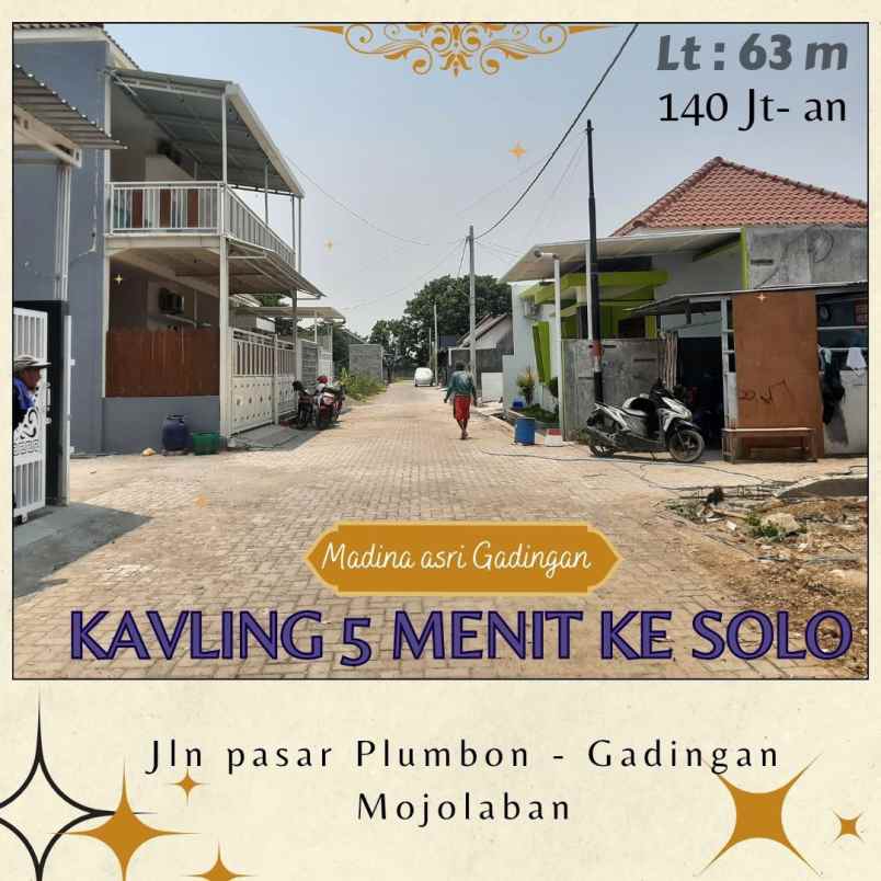 dijual tanah gadingan mojolaban sukoharjo