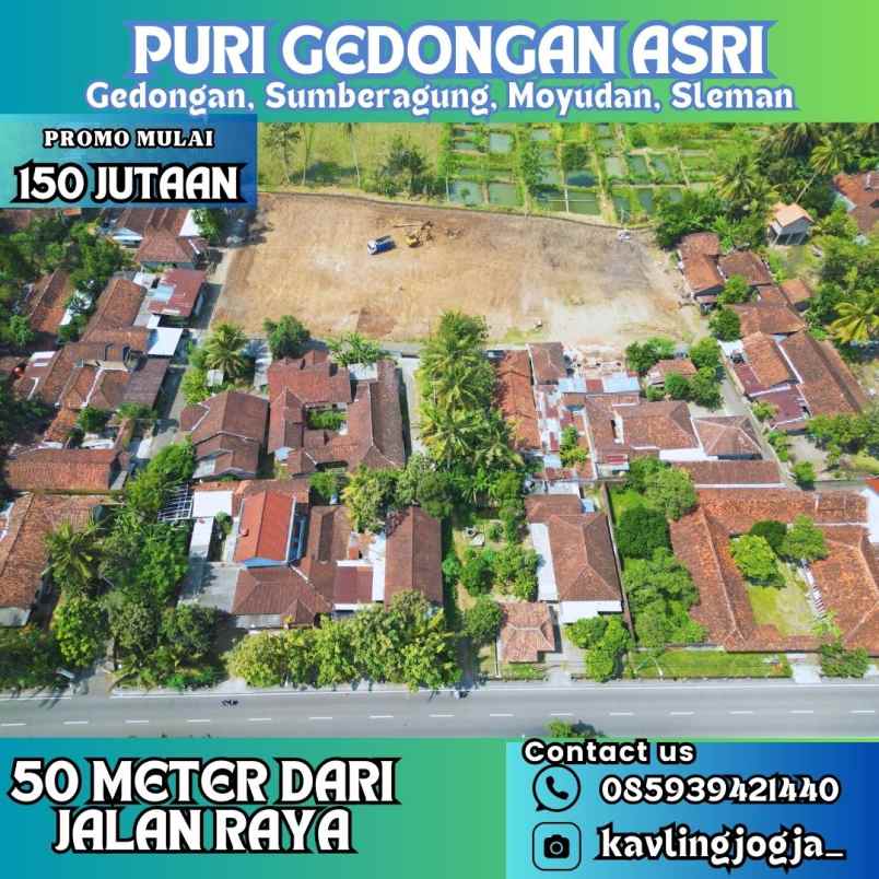 dijual tanah gedongan sumberagung