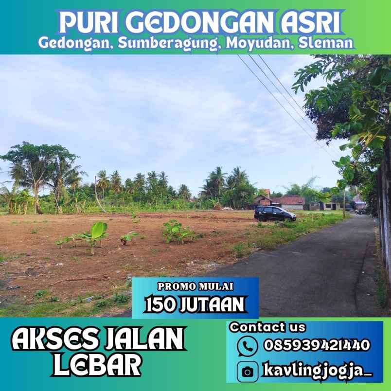 dijual tanah gedongan sumberagung