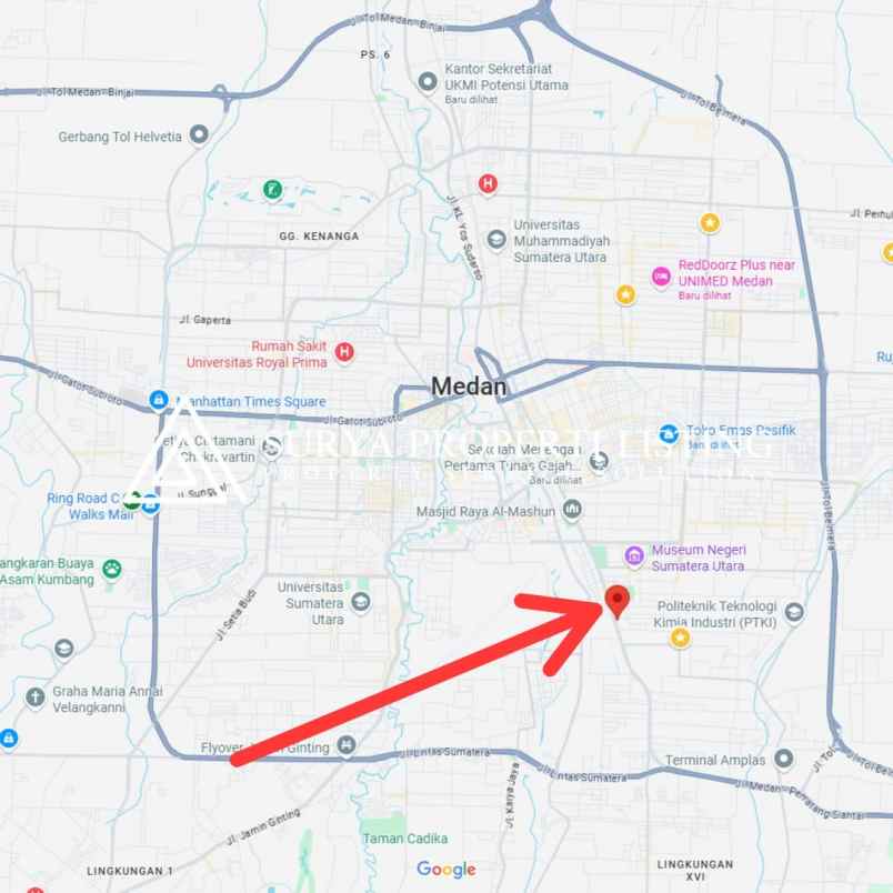 dijual tanah jalan adnan benawi medan kota