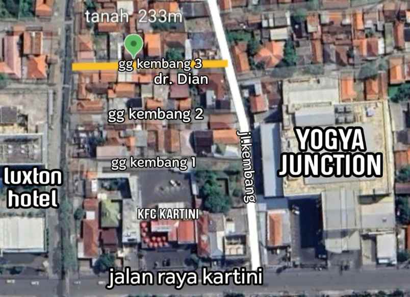 dijual tanah jalan kembang