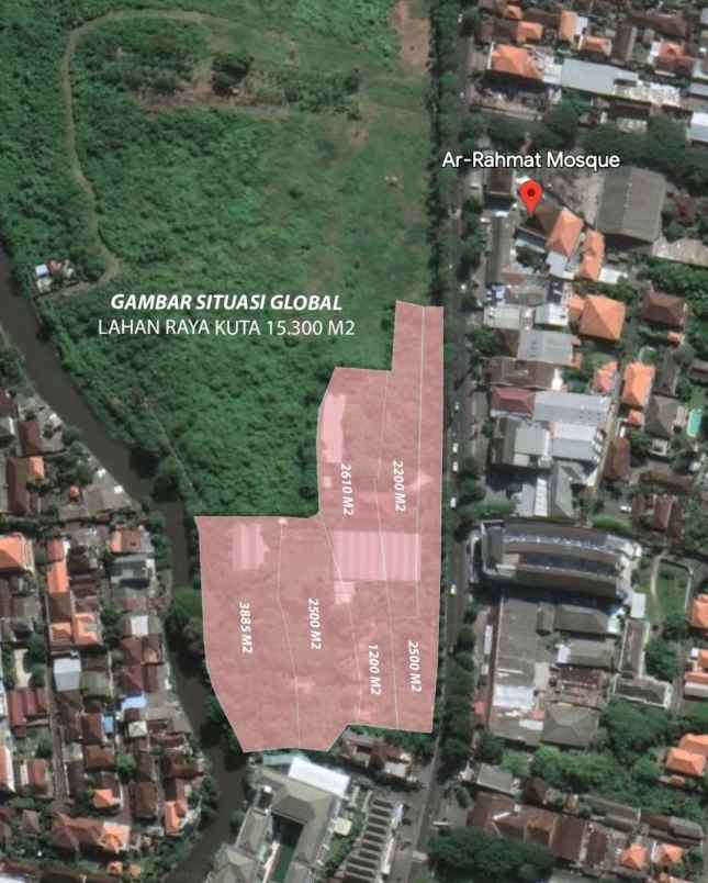 dijual tanah jalan raya kuta