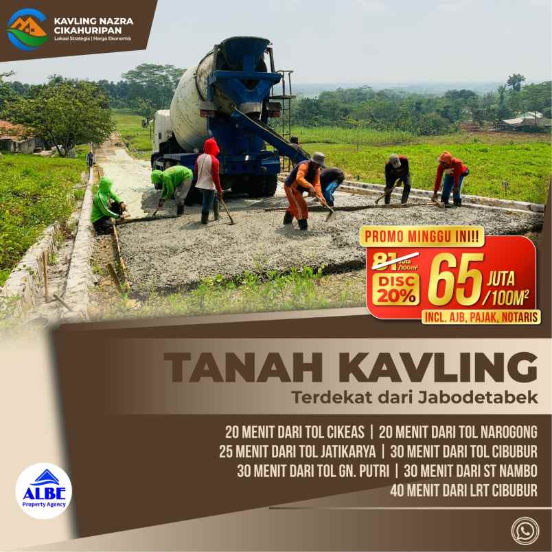 dijual tanah jl cikahuripan