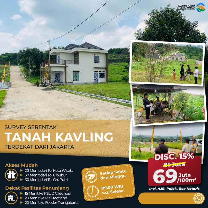 dijual tanah jl cikahuripan