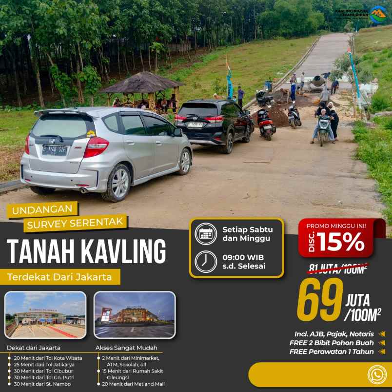 dijual tanah jl cikahuripan