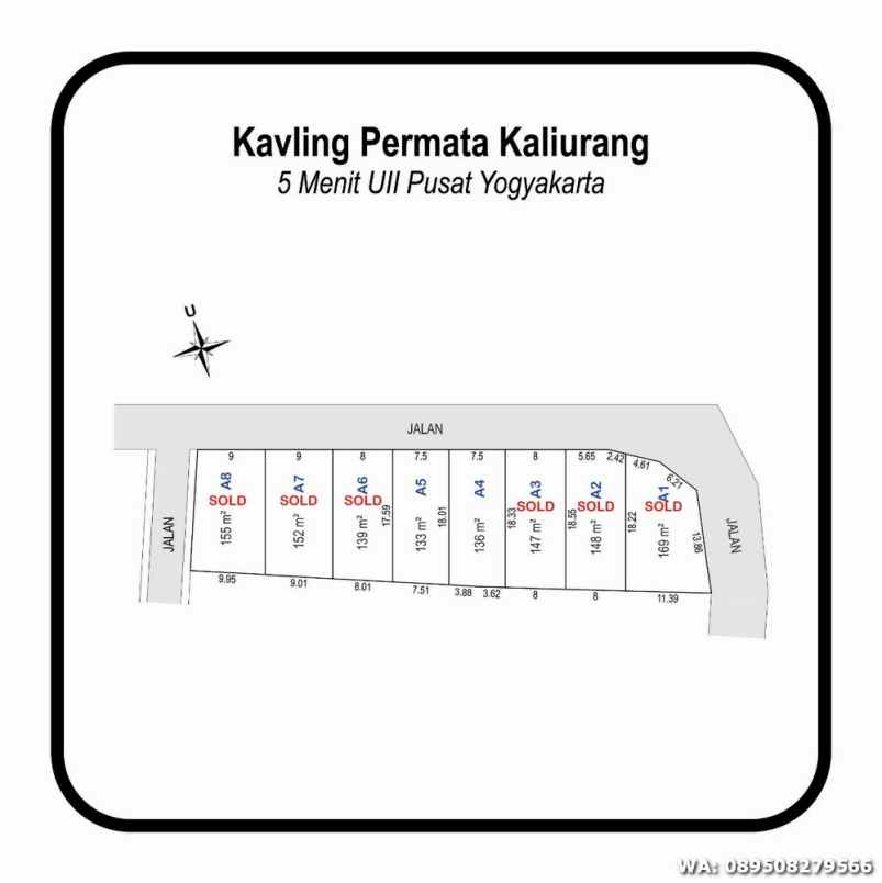 dijual tanah jl kaliurang km 14