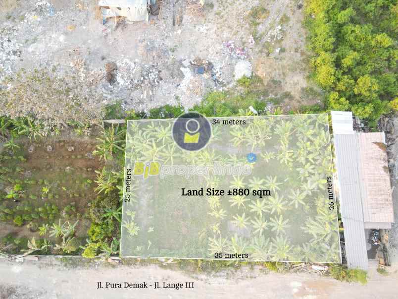 dijual tanah jl pura demak jl lange iii