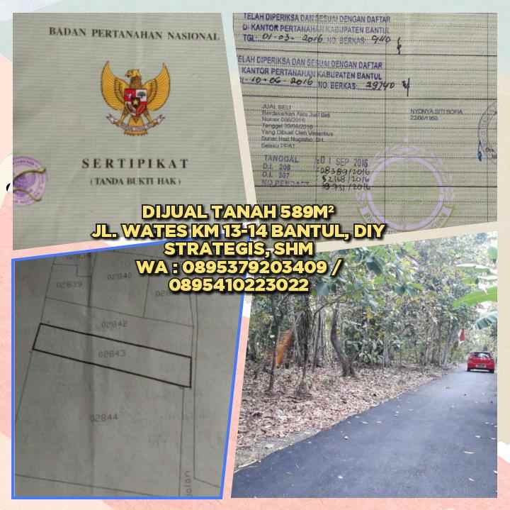 dijual tanah jl wates km 13 14 bantul