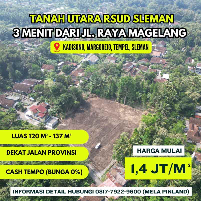 dijual tanah kadisono margorejo tempel