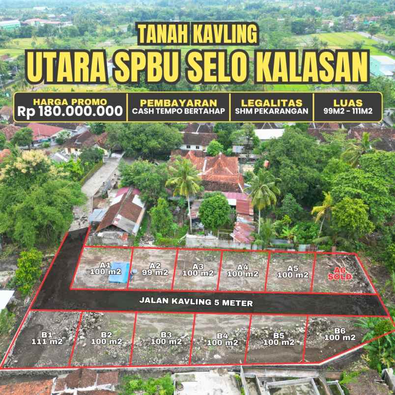 dijual tanah kalibulus bimomartani