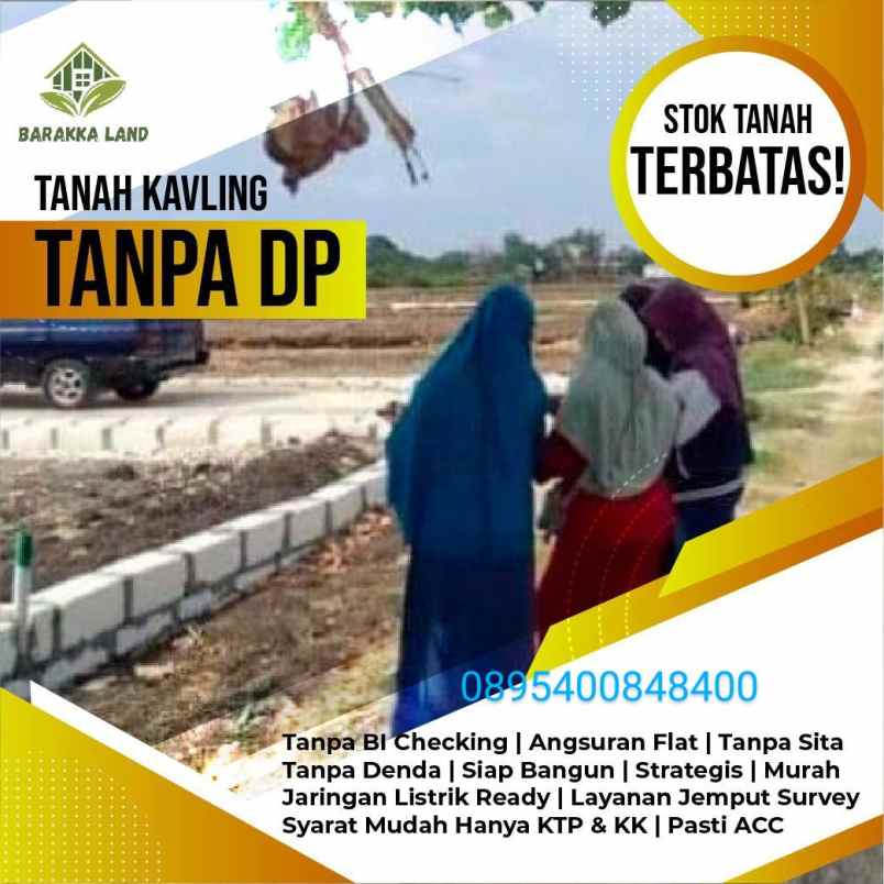 dijual tanah kavling murah nol dp di benjeng