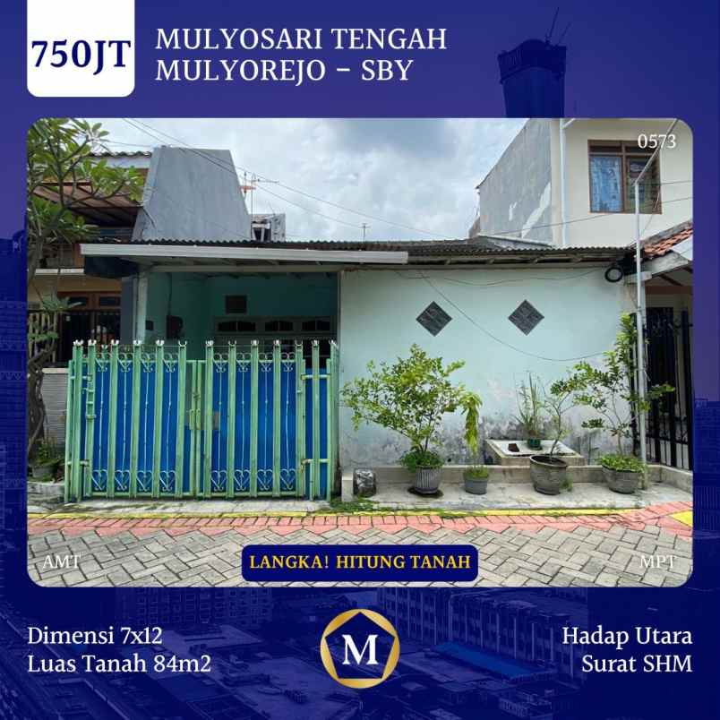 dijual tanah mulyosari tengah