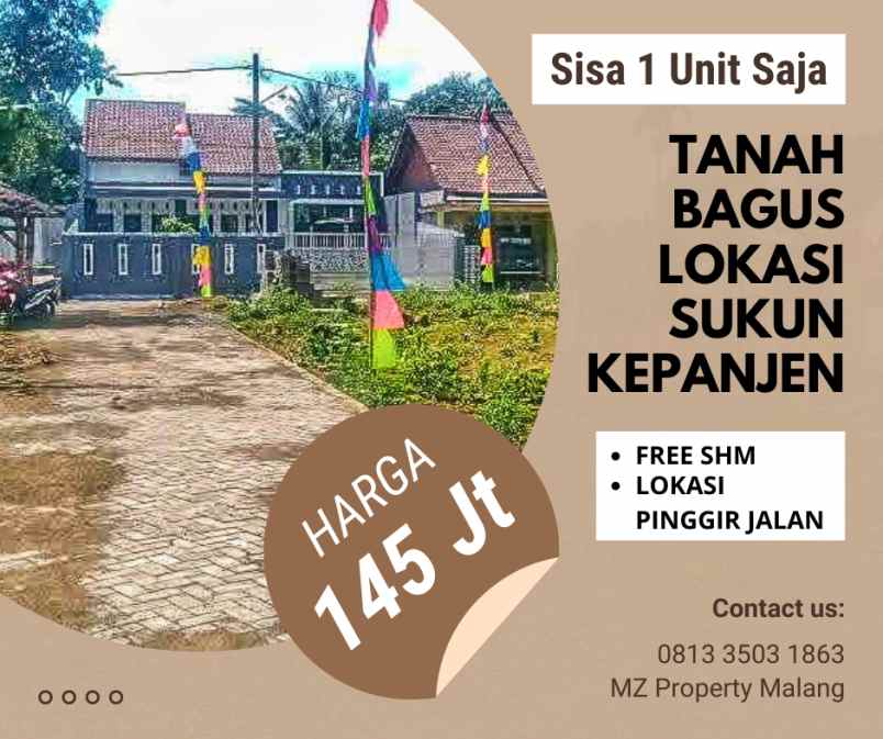 dijual tanah pinggir jalan kampung kepanjen