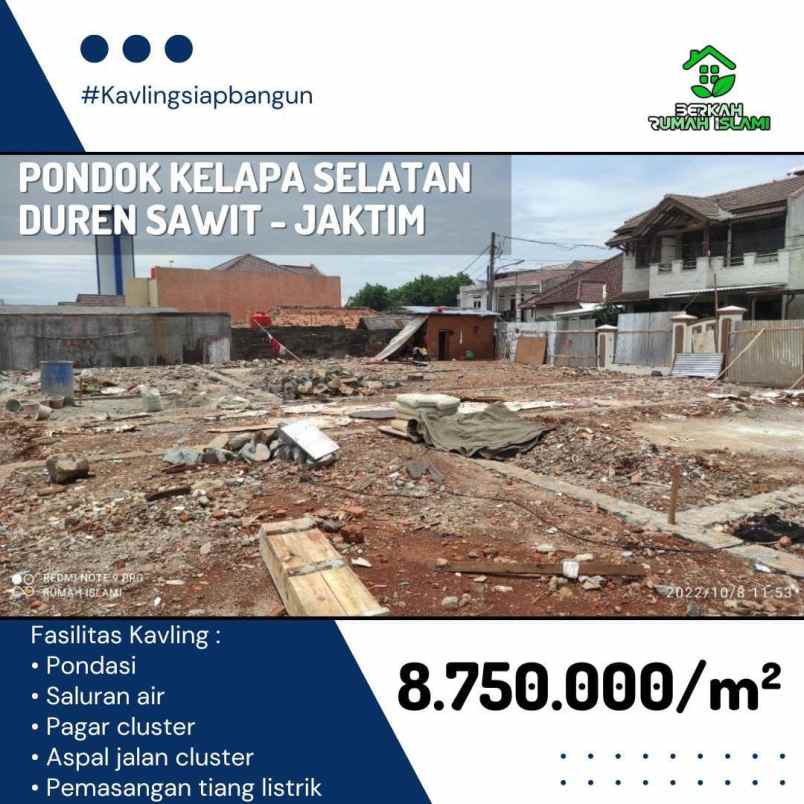 dijual tanah pondok kelapa selatan