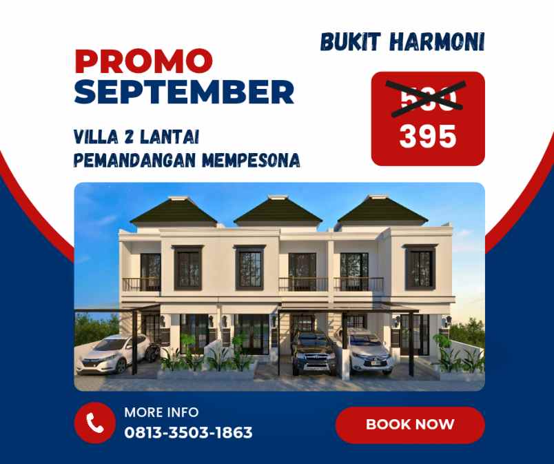dijual villa bukit harmoni lokasi karangploso malang