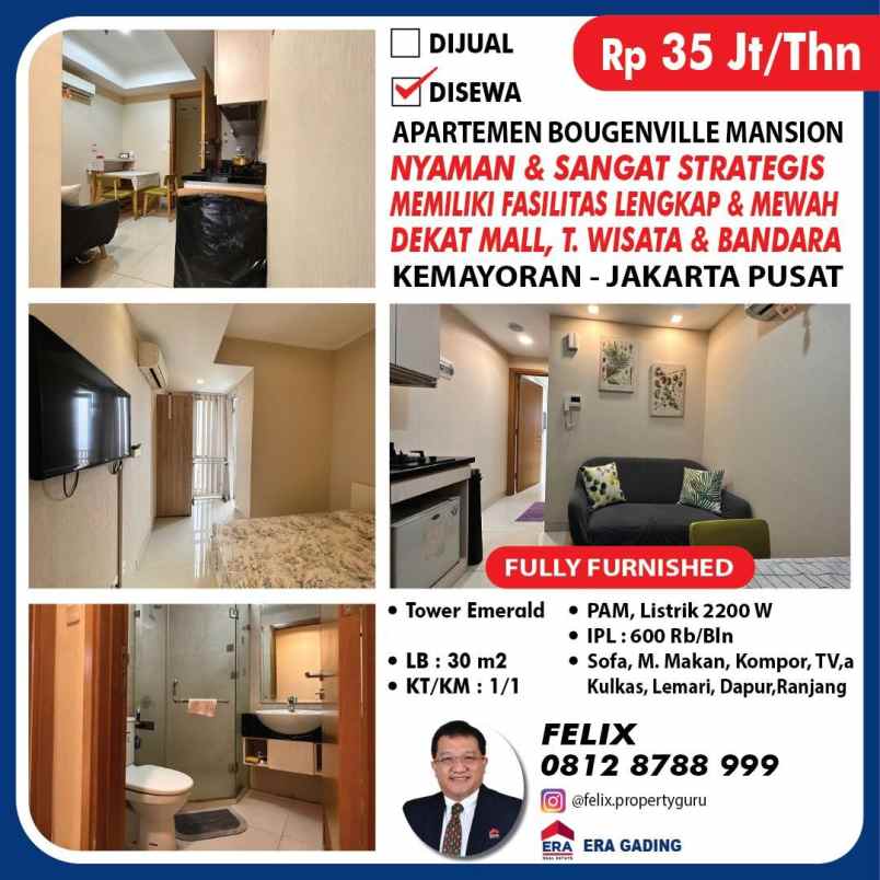 disewakan apartemen apartemen the mansion