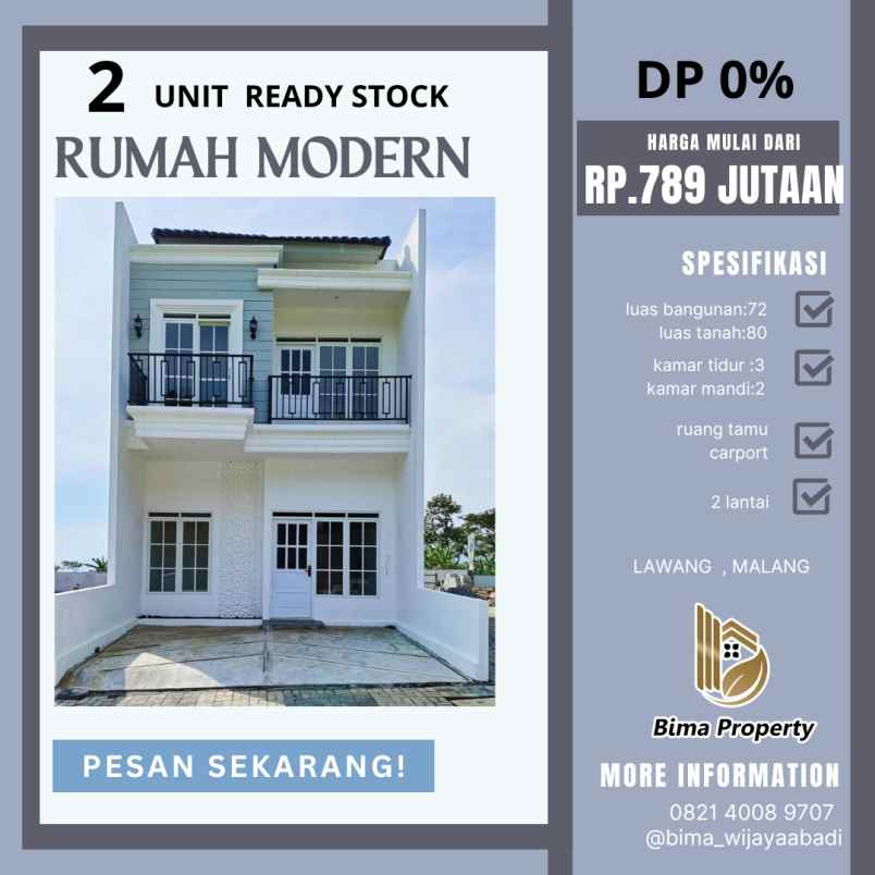 hunian ready stock di malang