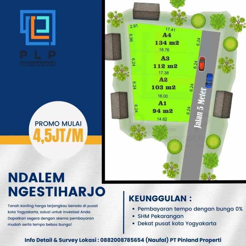 kavling harga terjangkau 3 km dari tugu jogja