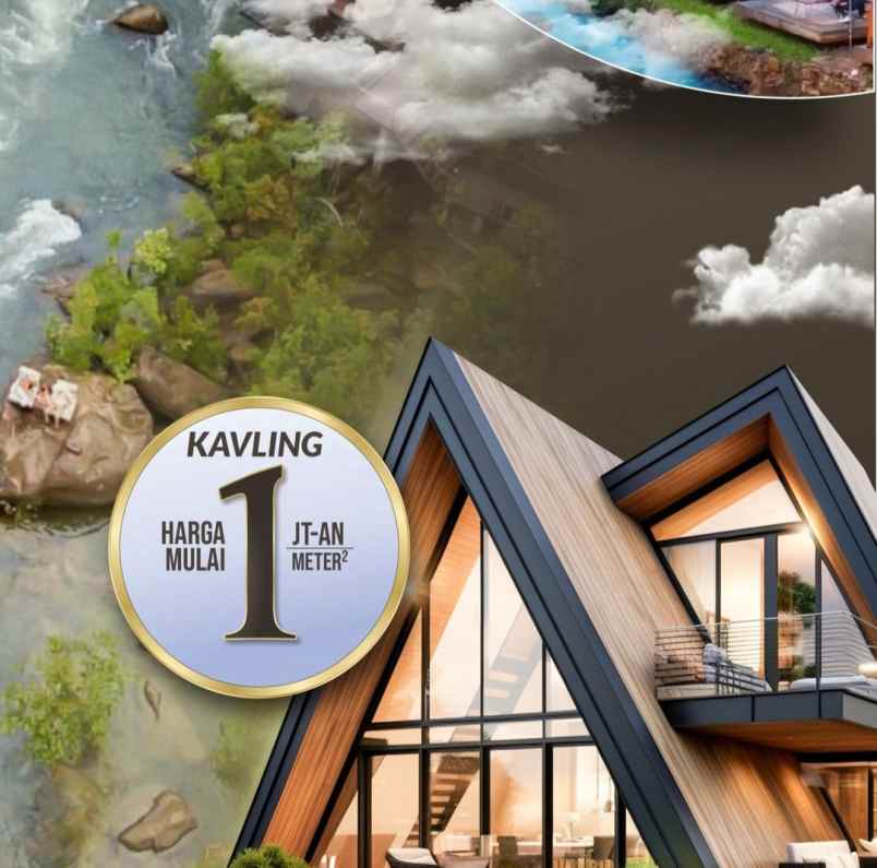 kavling villa ekslusif tepi sungai citarik