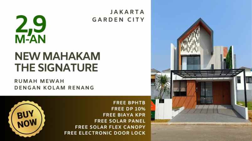 mahakam jakarta garden city dengan kolam renang