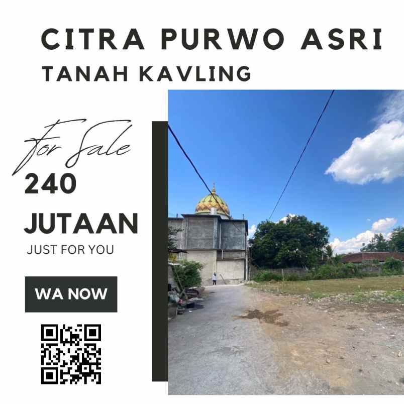 promo kavling dijual 240 jutaan di purwomartani sleman