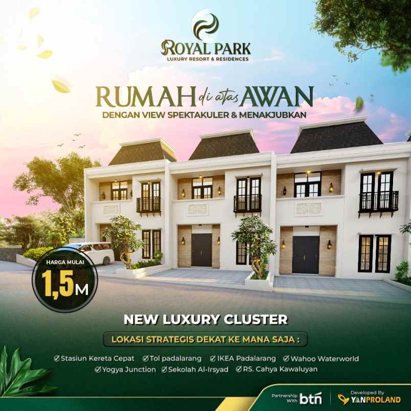 royal park rumah 2 lantai dekat fasilitas kota mandiri