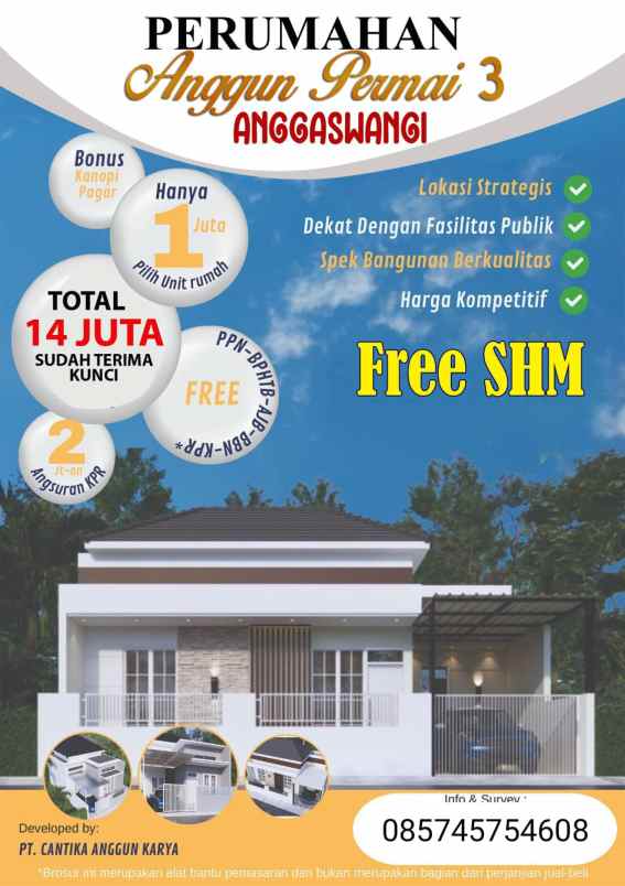 rumah cantik anggaswangi harga kompetitif