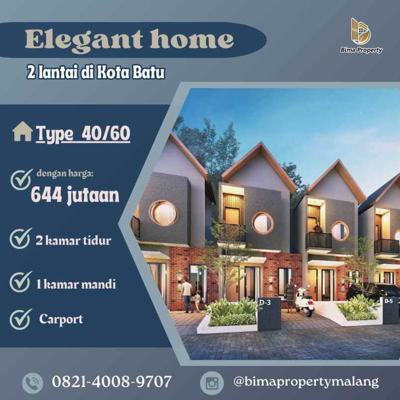 rumah elegant berkonsep villa business kota batu