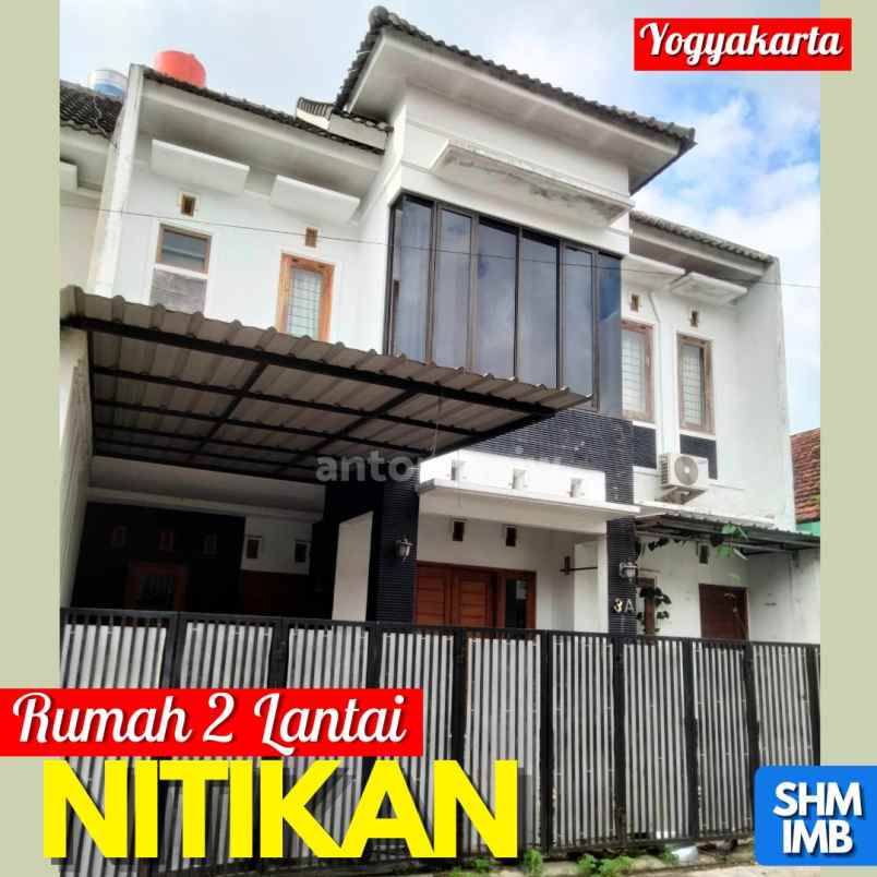 rumah jogja 2 lantai nitikan lt 134 m2 shm imb