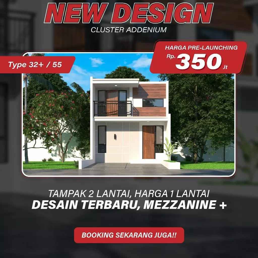 rumah mezzanine 300 jutaan di depok dekat stasiun