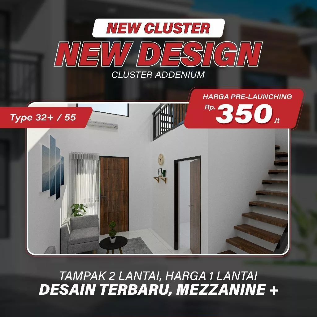 rumah mezzanine 300 jutaan di depok dekat stasiun