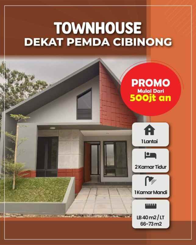 rumah minimalis industrial murah dekat pemda cibinong