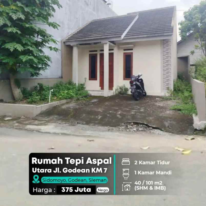 rumah minimalis tepi aspal di jl godean km 7 5 sleman