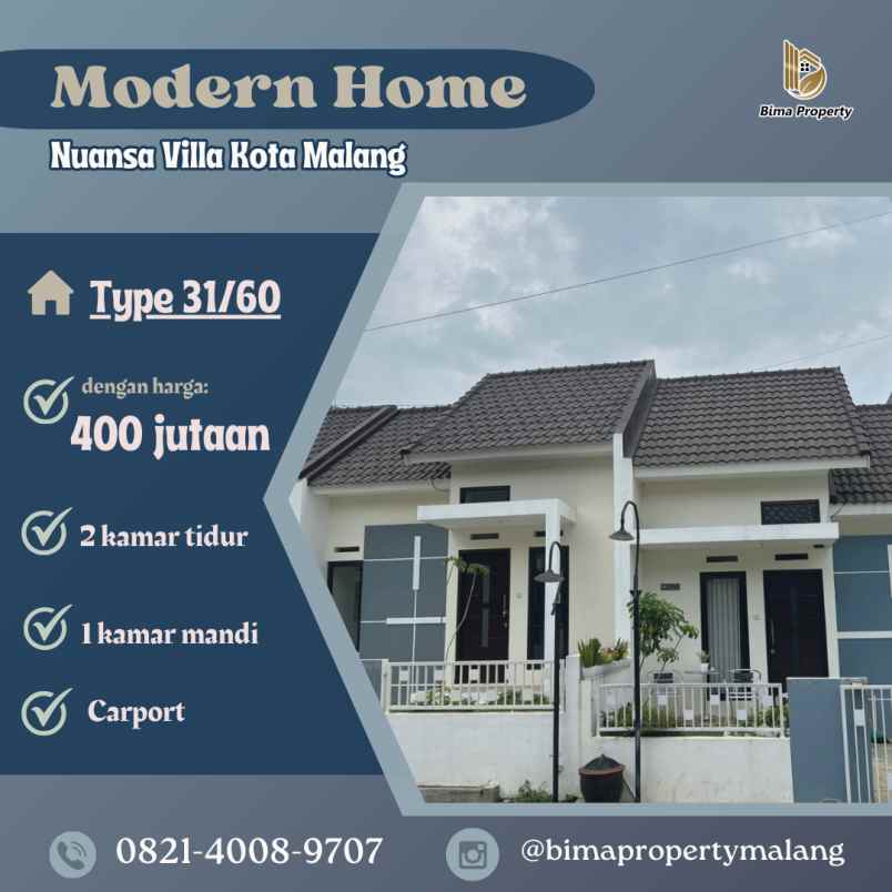 rumah modern bernuansa villa di kota malang