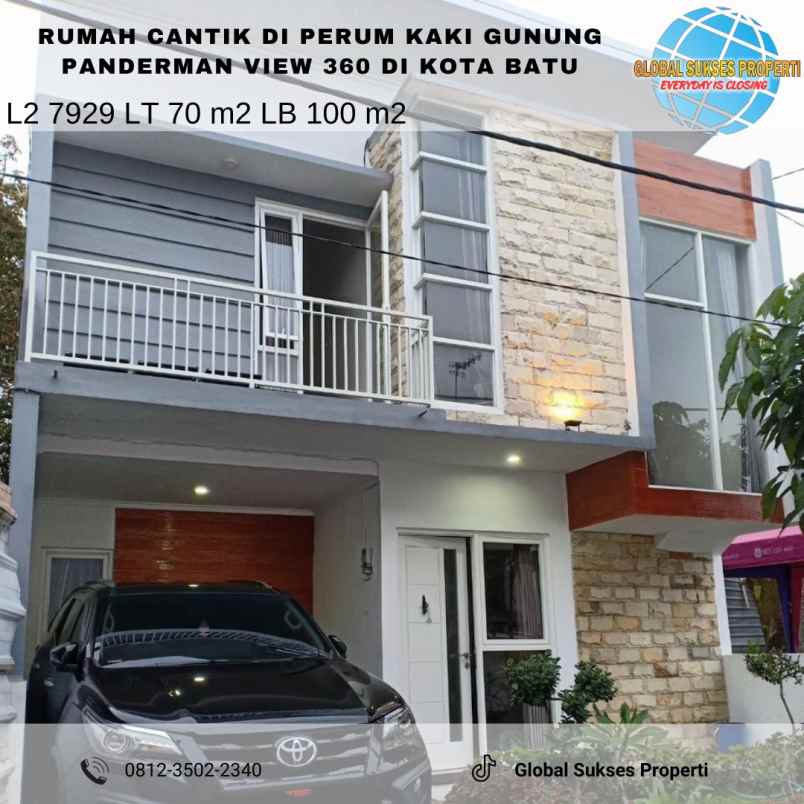 rumah modern minimalis view gunung panderman kota batu