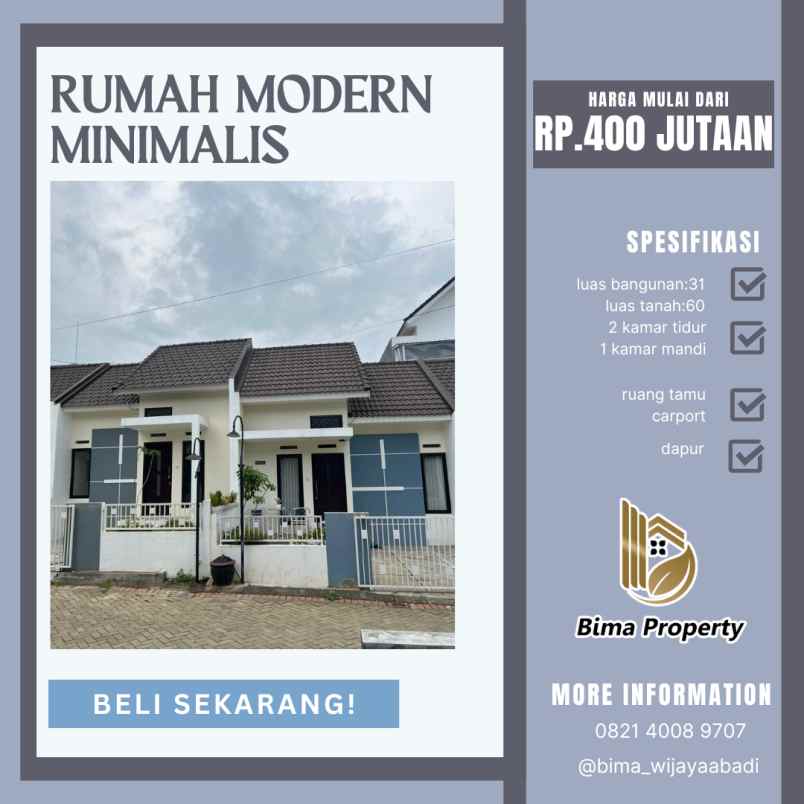 rumah nuansa villa daerah malang