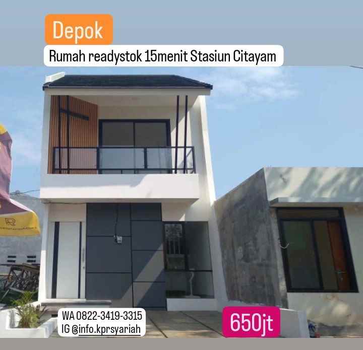 rumah readystok 15menit stasiun citayam depok