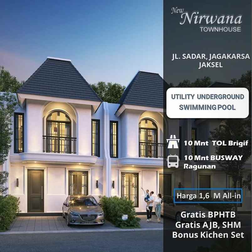 rumah termurah di jaksel 2 lantai harga 1 6m