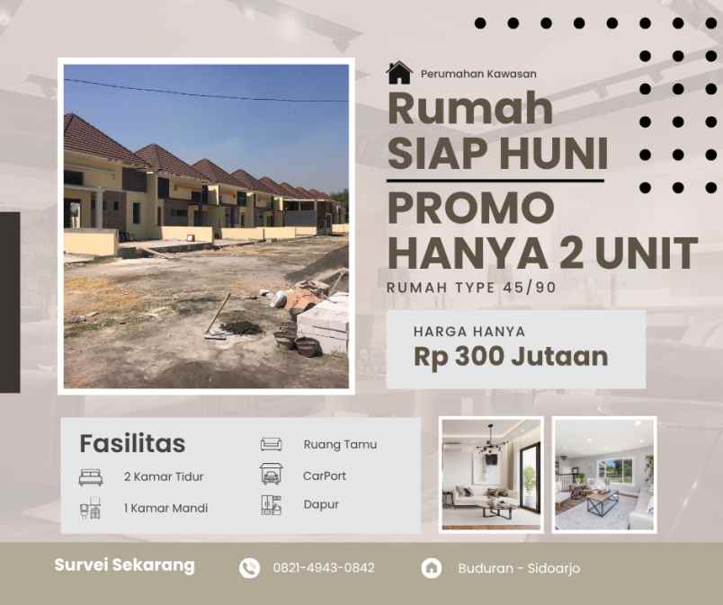 rumah type 45 90 hanya 300an saja yuk langsung gercep
