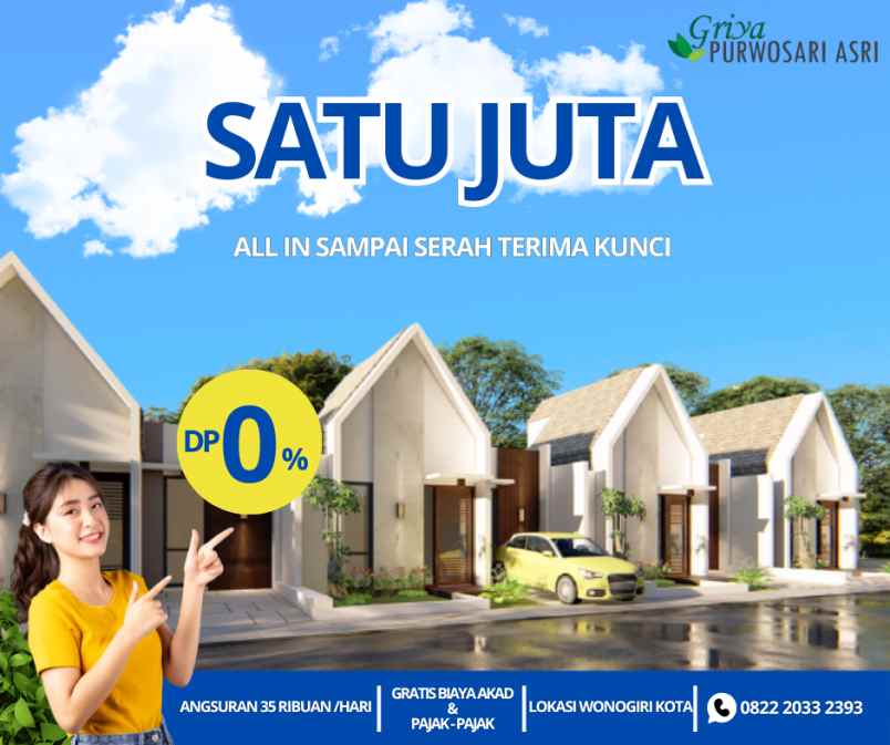 satu juta sampai serah terima kunci