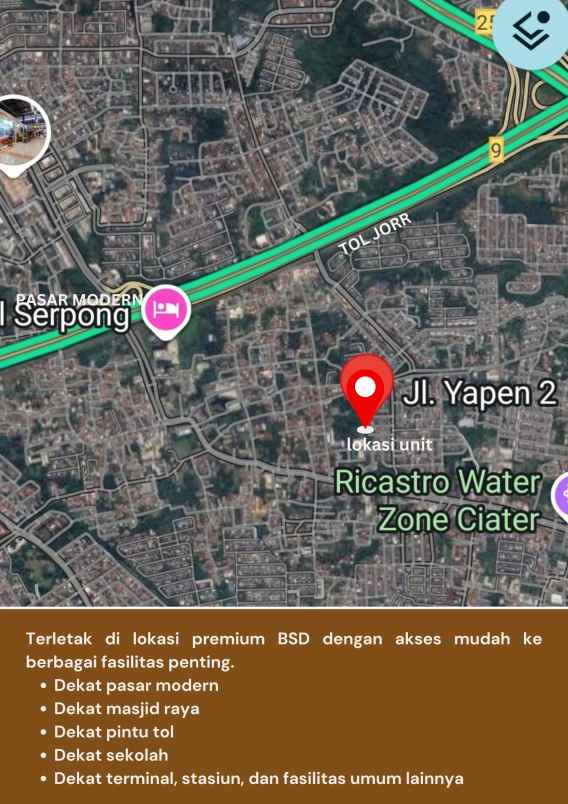 siap huni rumah industrial nusaloka bsd city