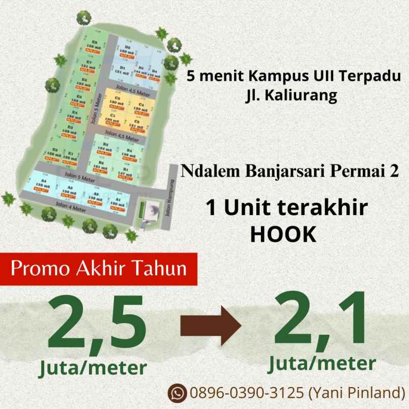 tanah 2 jutaan meter dekat jalan kaliurang km 12 5