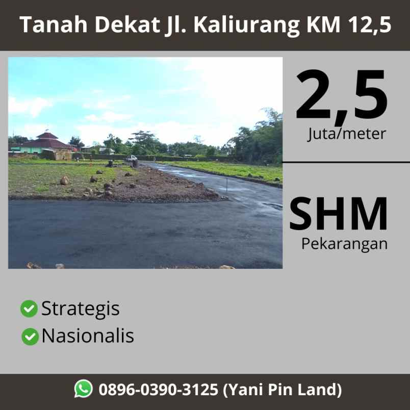 tanah di ngaglik dekat jalan kaliurang km 12 5