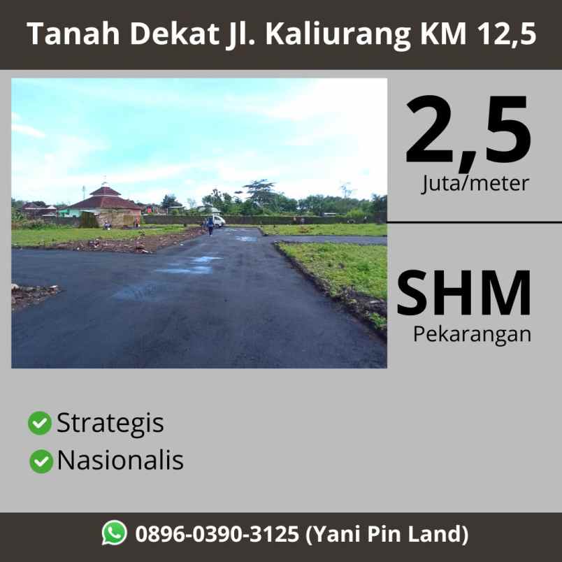 tanah di ngaglik dekat jalan kaliurang km 12 5