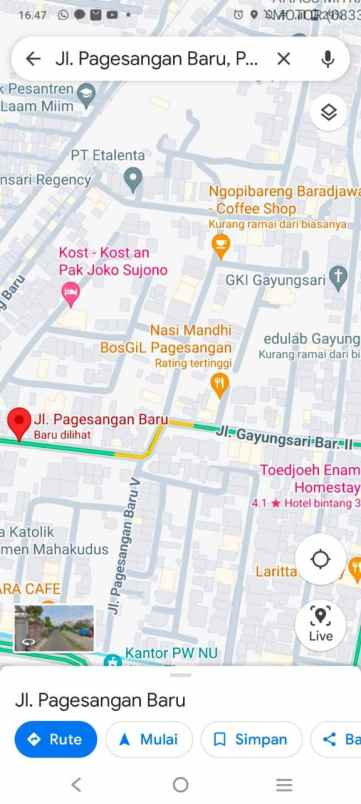 tanah kavling siap bangun pagesangan barat