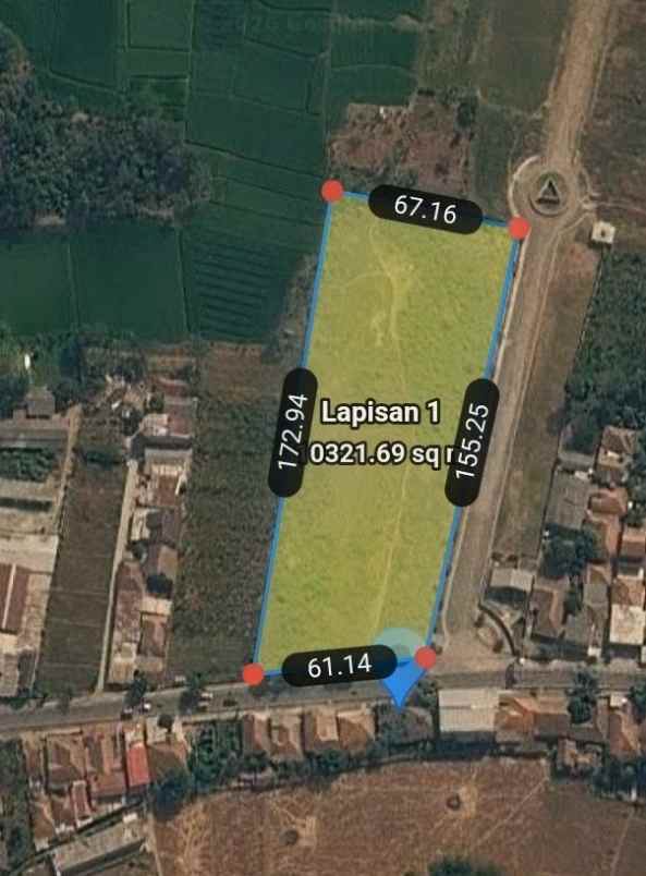 tanah mainroad zona industri