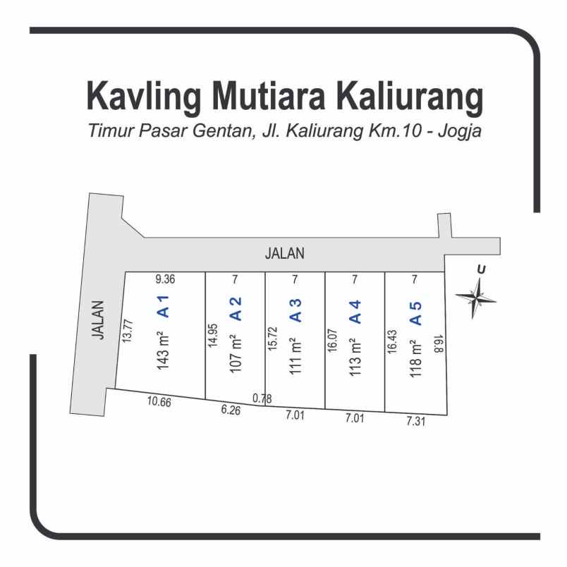 tanah murah sleman dekat pasar gentan jakal shm