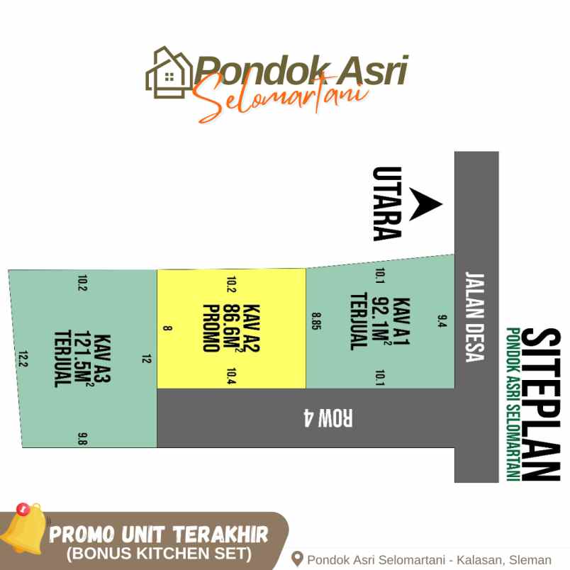 tersisah 1 unit terakhir type 36 bebas request design