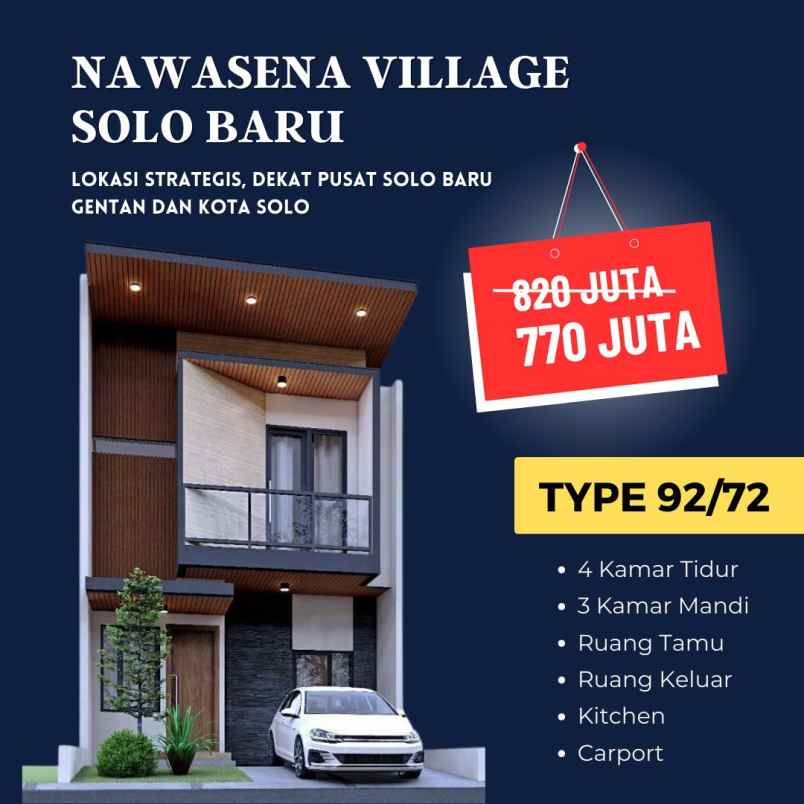 cluster exclusive dekat solo baru harga promo