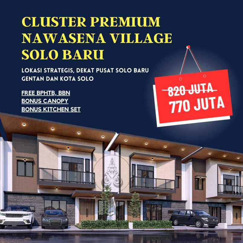 cluster exclusive dekat solo baru harga promo